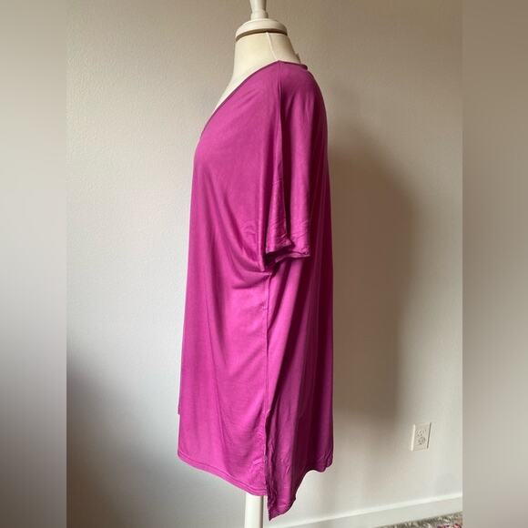 Women’s Plus NWOT 2 PACK Vibrant Purple & Jade Travel Lounge Hi Lo Tunics 2X - Picture 3 of 9